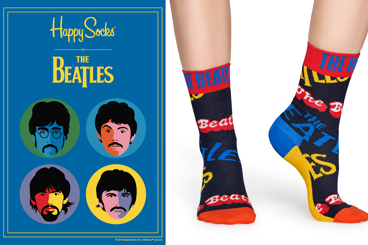 The Beatles ビートルズ happy socks 靴下６足 箱付き - ソックス